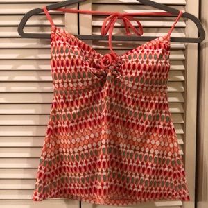 Multicolored tankini swimming top